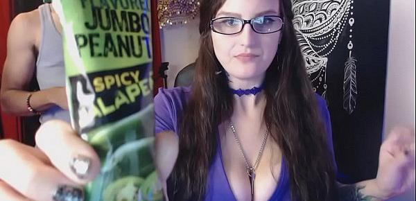  Camgirl Vlog 2 Bossy Tattooed Hot BBW with Big Boobs Eats all the Snacks Feedee & Burbing